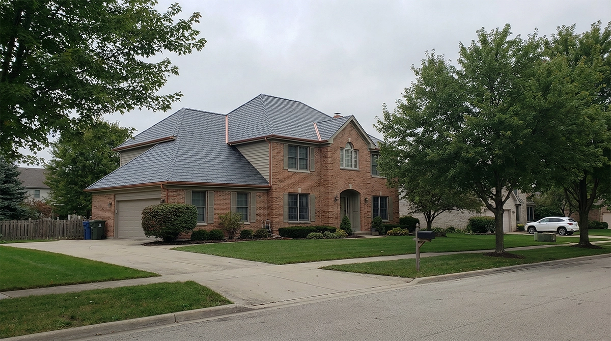 new roof with slate tiles in il