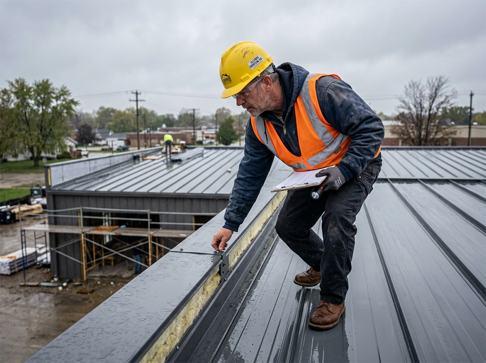 roofer on roof working